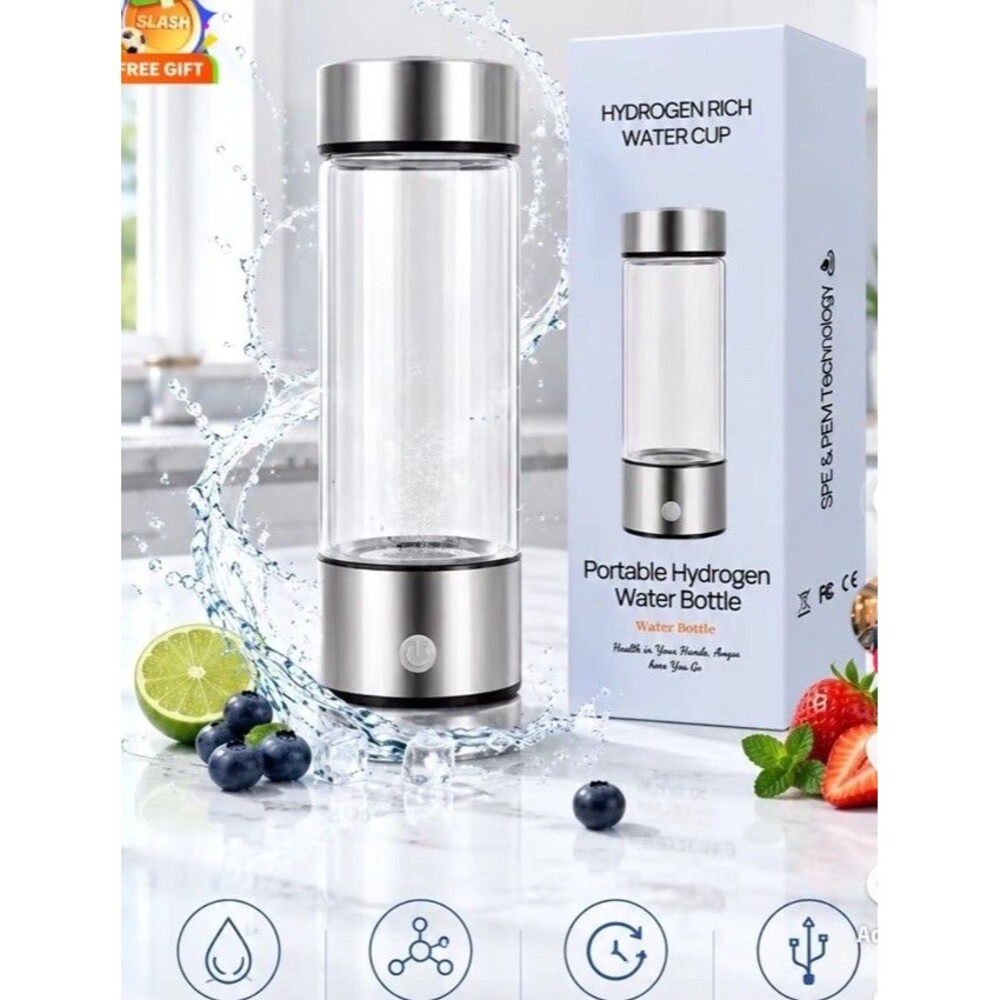 Hydrogen Rich Water Cup Portable Hydrogen Water Bottle 16 Oz
